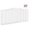 vidaXL Schanskorven 7 st gewelfd 400x50x160/180 cm ijzer