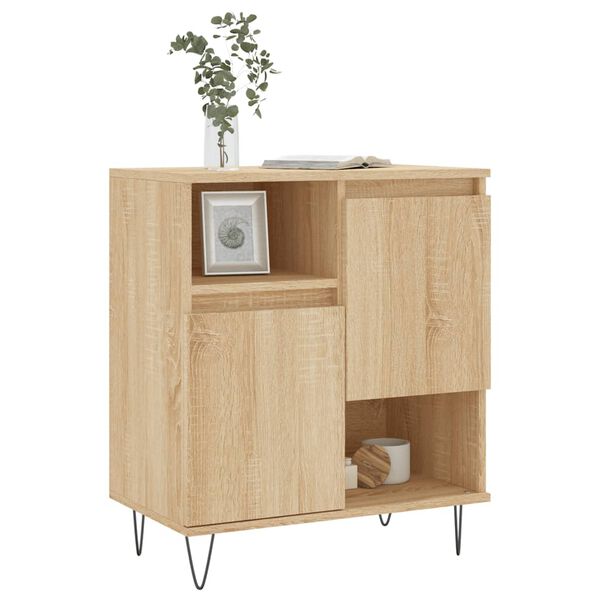 vidaXL Dressoir 60x35x70 cm bewerkt hout sonoma eikenkleurig