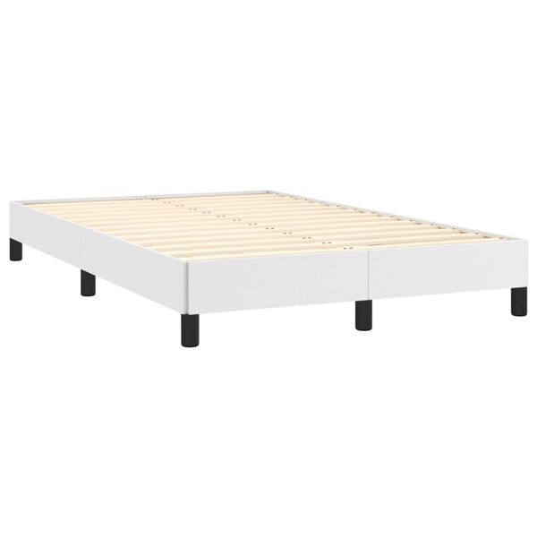 vidaXL Bedframe zonder matras 120x190 cm kunstleer wit