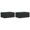 vidaXL Wandbeugel Bedkast 2 st Zwart 49 x 34,5 x 20 cm Bewerkt hout