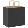 vidaXL Papieren zakken 250 st met hengsels 26x17x25 cm zwart