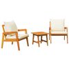 vidaXL Bistroset 3 st Bruin Massief Acaciahout