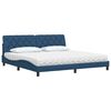 vidaXL Bed met matras stof blauw 200x200 cm