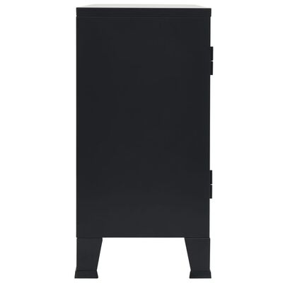 vidaXL Dressoir industriële stijl 120x35x70 cm metaal zwart