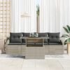 vidaXL Tuin Sofa Set met kussen 5 pcs Lichtgrijs poly rattan
