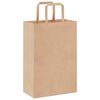 vidaXL Papieren zakken 250 st met hengsels 21x11x31 cm bruin