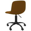 vidaXL Eetkamerstoel draaibaar fluweel bruin