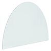 vidaXL Glasplaat voor openhaard half rond 800x600 mm
