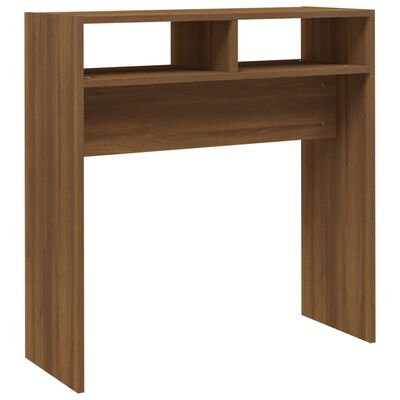 vidaXL Wandtafel 78x30x80 cm bewerkt hout bruin eikenkleur