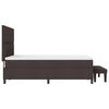 vidaXL Boxspringbed met matras Donkerbruin 160 x 200 cm Stof