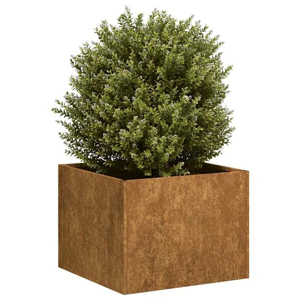 vidaXL Plantenbak roestig 40x40x30 cm weervast staal