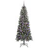 vidaXL Kunstkerstboom met 300 LED Groen 180 cm PVC en Plastic en Staal