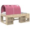 vidaXL Bedframe met tunnel 3 st Sonoma eiken en roze Bewerkt hout