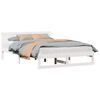 vidaXL Bedframe met hoofdeinde Wit 140 x 200 cm Massief grenenhout
