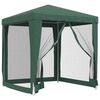 vidaXL Partytent met 4 mesh zijwanden 2x2 m HDPE groen