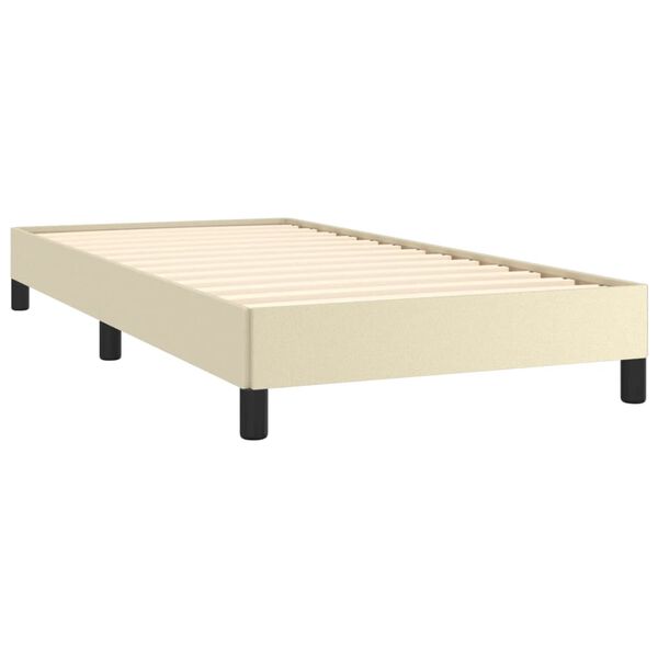 vidaXL Bedframe kunstleer crèmekleurig 100x200 cm