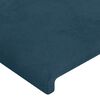 vidaXL Hoofdbord met randen 147x23x118/128 cm fluweel donkerblauw