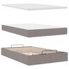 vidaXL Ottoman bed met matras en LED's 120x190 cm stof taupe