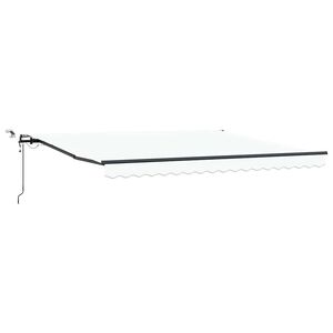 vidaXL Uitschuifbare luifel Wit 400 &times; 300 cm Polyester