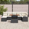 vidaXL Tuin Sofa Set met kussen 8 pcs Zwart en cr&egrave;me