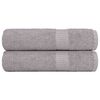 vidaXL Badhanddoeken FROGN 2 st 100x150 cm 360 g/m&sup2; grijs