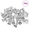 vidaXL Spiegel Bevestigingsbeugel 340 pcs Nikkel 35 x 30 x 8,3 mm