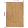 vidaXL Vloerkleed rechthoekig 80x160 cm jute naturel