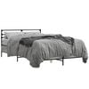vidaXL Bedframe bewerkt hout metaal grijs sonoma eiken 140x200 cm
