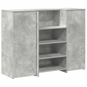 vidaXL Receptiebalie 135x50x103,5 cm bewerkt hout betongrijs