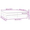 vidaXL Boxspring met matras fluweel zwart 180x210 cm