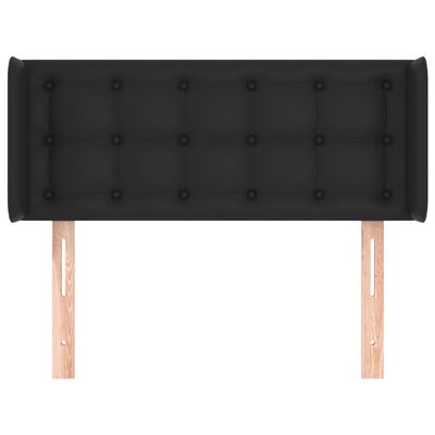 vidaXL Hoofdbord met randen 83x16x78/88 cm kunstleer zwart
