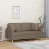 vidaXL Tweezitsbank met kussens 140 cm stof taupe