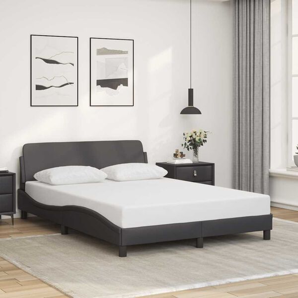 vidaXL Bedframe "Dover" kunstleer grijs 120x200 cm