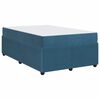 vidaXL Bedframe met matras met matras Blauw 120 x 190 cm Fluweel