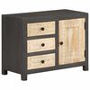 vidaXL Dressoir 75x35x55 cm massief mangohout grijs en wit