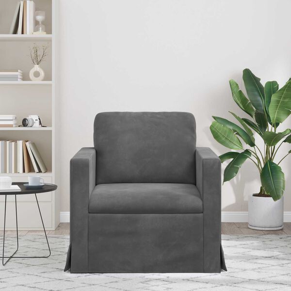 vidaXL Bank Donkergrijs Totale afmetingen: 78 x 78 x 80 cm (B x D x H)