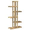 vidaXL Plantenstandaard Wit 68 x 23,5 x 140 cm Massief Acaciahout