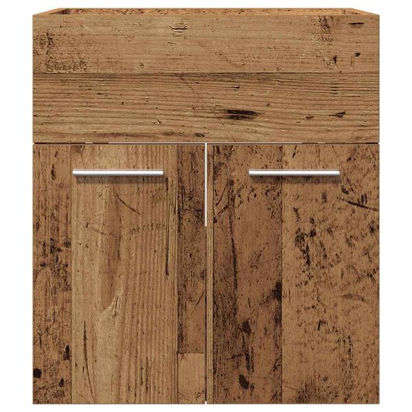 vidaXL Wastafelkast 41x38,5x46 cm bewerkt hout oud houtkleurig