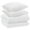 vidaXL Winter Dekbed met kussen 3 pcs Wit Microvezel