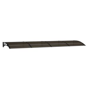vidaXL Deurluifel Zwart 400x100 cm Polycarbonaat
