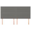 vidaXL Hoofdbord donkergrijs 200x5x118/128 cm Stof
