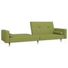vidaXL Slaapbank 2-zits met voetenbank fluweel lichtgroen