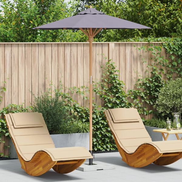 vidaXL Tuinparasol Donkergrijs 180 x 180 x 230 cm Bamboe