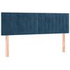 vidaXL Boxspring met matras en LED fluweel donkerblauw 140x190 cm