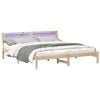 vidaXL Bedframe met hoofdeinde Bruin 180 x 200 cm Massief grenenhout