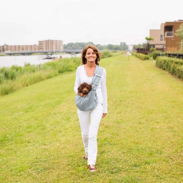 4Lazylegs Huisdieren draagzak Pocket Canvas 15 kg grijs canvas 2156