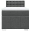 vidaXL Boxspring met matras stof donkergrijs 90x190 cm