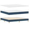 vidaXL Boxspringbed met matras met hoofdeinde Blauw 200 x 200 cm Stof