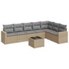 vidaXL 8-delige Loungeset met kussens poly rattan beige