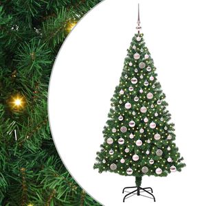 vidaXL Kunstkerstboom Groen 180 cm PVC en Staal en Kunststof